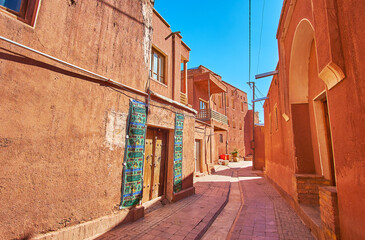 Canvas Print - Explore ancient Iranian village of Abyaneh, Iran