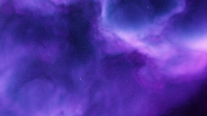 Canvas Print - nebula in space, science fiction wallpaper, stars and galaxy, 3d illustration