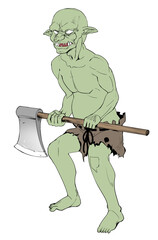 Wall Mural - Goblin with axe 2