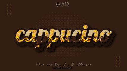 Wall Mural - cappucino text effect