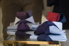 Dress Shirts With Ties In Fashion Store