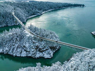 Wall Mural - Deception Pass Aerial