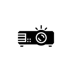 Poster - projector vector icon. computer component icon solid style. perfect use for logo, presentation, website, and more. simple modern icon design solid style