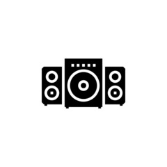 Poster - speaker vector icon. computer component icon solid style. perfect use for logo, presentation, website, and more. simple modern icon design solid style
