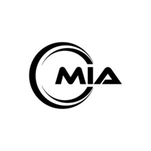 MIA Letter Logo Design With White Background In Illustrator, Vector Logo Modern Alphabet Font Overlap Style. Calligraphy Designs For Logo, Poster, Invitation, Etc.	
