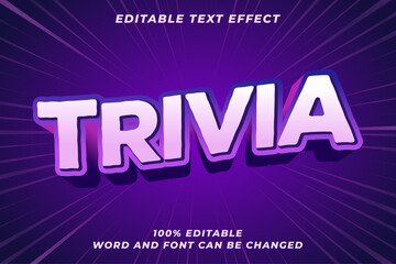 Trivia Text Effect with Sunburst Background