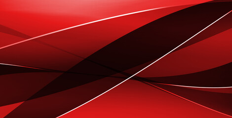 Poster - Random Red Shapes Light and White Lines Background Wallpaper. Black and red backdrop design
