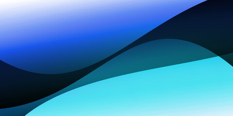 Poster - Blue and Cyan Shapes Abstract Background Wallpaper. Modern Colorful Backdrop Design