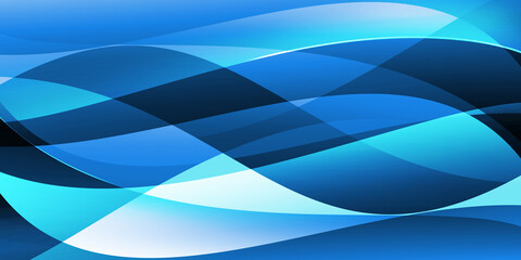 Poster - Minimalist and Colorful Blue Shapes Background Wallpaper. Abstract blue backdrop design