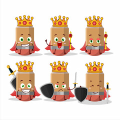 Canvas Print - A Charismatic King Pencil cartoon character wearing a gold crown