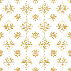 Sticker - Vintage Damask Luxury Seamless Pattern