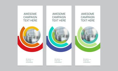 Wall Mural - Roll up banner vector template