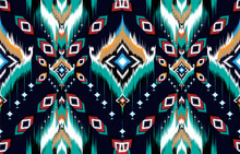 Geometric Ethnic Oriental Seamless Pattern Traditional 
Design For Background,carpet,wallpaper,clothing,wrapping,Batik,
Fabric,Vector Illustration.embroidery Style.
