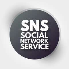 Poster - SNS - Social Network Service acronym, concept background