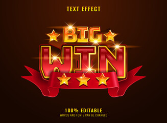 Fototapete - 3d big win winner awards with star and ribbon text effect