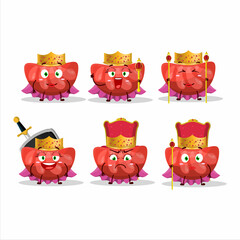 Wall Mural - Queen and her magic clothes cartoon of red orange gummy candy wearing tiara