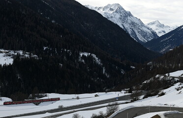 Canvas Print - ski resort.... Engadine 