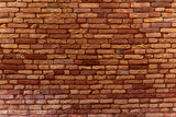 Fototapeta Desenie - Red grunge brick wall, abstract background texture with old dirty and vintage style pattern. Stock