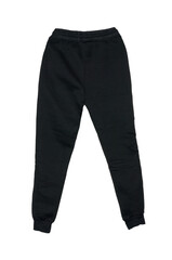 Wall Mural - blank training jogger pants color gray on invisible mannequin template back view on white background