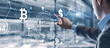 © Funtap - Virtual Currency Exchange Investment concept. Financial Technology Background
