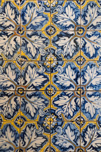 Lisbon, Portugal. Very Old Traditional Portuguese Ceramic Tiles. Azuelos. Moorish Influence.