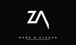 ZA,  AZ,  Z,  A   Abstract Letters Logo Monogram