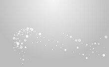 Grey Stars Vector Grey Background. Overlay Winter