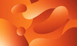 © freeject.net - abstract liquid background with 3d popup composition in orange. trendy illustration artwork for poster layout, slide presentation, cover, invitation, etc.