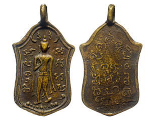 luang phor toh, amulet from wat wihan thong. chai nat province, thailand.