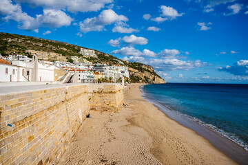 Saint James Fortress on the beach of Sesimbra, Portugal