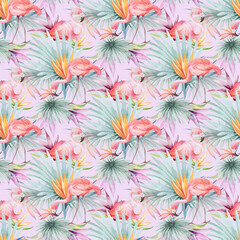  watercolor seamless pattern. floral background tropical blooming flowers and leaves. Plants and flowers of Australia. for fabric, textile, roll wallpaper, design, cards, invitations, stickers, wedding