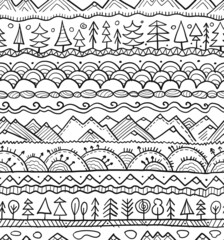 Poster - Abstract Nature Seamless Pattern for your design. Ethnic Ornament style