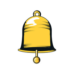 Wall Mural - gold bell icon