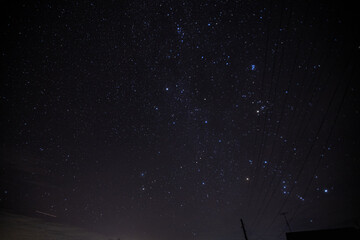 night landscape in the Russian countryside