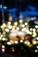 Canvas Print - Abstract glittering Christmas background with lights