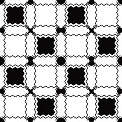 Poster - Chess tablecloth. Vector primitive tablecloth with cells in black.