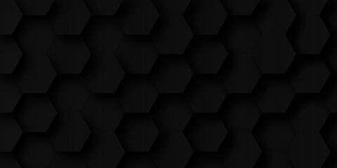 Hexagon concept design abstract technology geometry pattern background vector EPS, Abstract Black hexagon concept background,	
