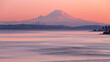 Mt. Rainier at sunset with Seattle long exposure