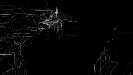 電気回路・ネットワークを表現したコンピューターグラフィック