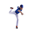 © Tom Wang - Full Length of Pitcher Baseball Player  isolated on white background