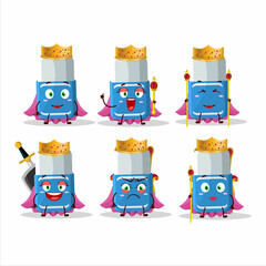 Sticker - Queen and her magic clothes cartoon of blue eraser wearing tiara