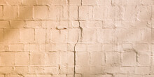Fragment Beige Brown Wall From Chipped Stone Background