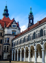 Stallhof (Stall Courtyard) In Middle Ages Was Place Of Knightly Games And Tournaments. Dresden, Germany