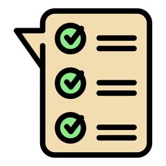 Poster - online exam icon. outline online exam vector icon color flat isolated