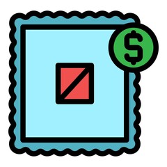 Poster - Auction sale icon. Outline auction sale vector icon color flat isolated