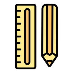 Poster - Repair cloth tools icon. Outline repair cloth tools vector icon color flat isolated