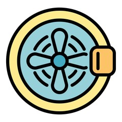 Poster - Tailor service icon. Outline tailor service vector icon color flat isolated