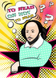 William Shakespeare pop art banner do you read books sign poster reading book