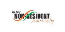 Conceptual Template Design For Happy Non-Resident Indian Day. Editable Illustration.