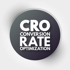 Poster - cro - conversion rate optimization acronym, business concept background